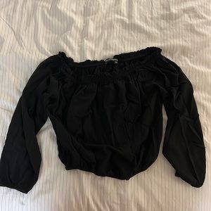 Brandy Melville off the shoulder black blouse